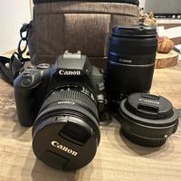 Canon 250D + obbiettivo 18-55 + EFS 24 + 50-250