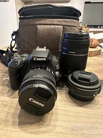 Canon 250D + obbiettivo 18-55 + EFS 24 + 50-250
