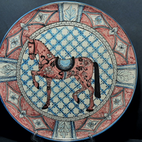 Piatto maiolica - cavallo