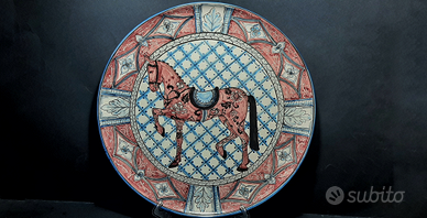 Piatto maiolica - cavallo