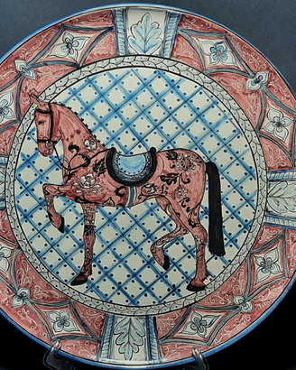 Piatto maiolica - cavallo