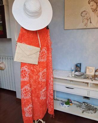 SET: Pareo mare sarong tie dye+ tracolla omaggio