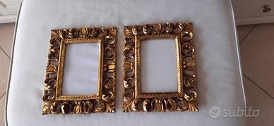 Due Cornici Portafoto in Legno stile antico
