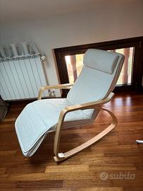 Poltrona sfoderabile a dondolo