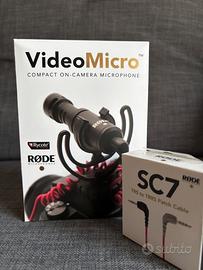 Rode microfono VideoMicro + cavo smartphone