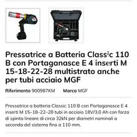 Pressatrice a batteria con porta ganasce