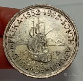 Sud Africa, 5 Scellini in argento del 1952