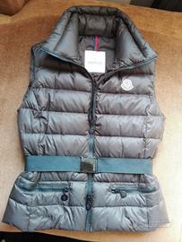 Gilet MONCLER Piumino Marrone Donna con cintura