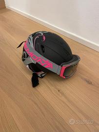 casco scii completo di mascherina 