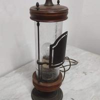 Lampada ottore vetro antica elettrificata vintage