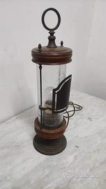 Lampada ottore vetro antica elettrificata vintage