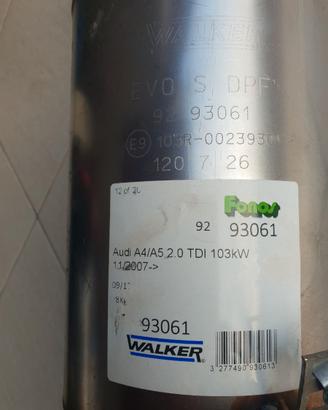 FILTRO ANTIPARTICOLATO AUDI A4/ A5/ A6 /Q5
