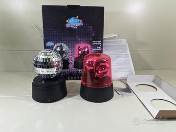 Set 2 Luci Disco Party: Palla Specchi e Sirena LED