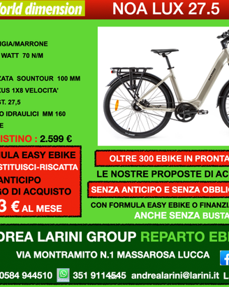 Ebike World Dimension Noa Lux City - NOVITA' 2026