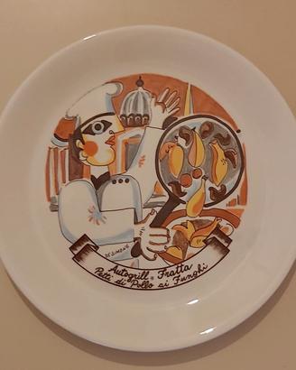 Piatto vintage autogrill De Simone