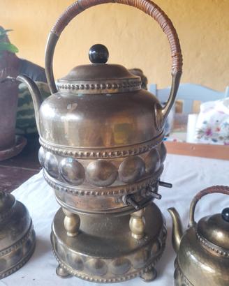 set da tè in ottone 