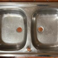 Lavello acciaio Franke cucina  due vasche 86x50