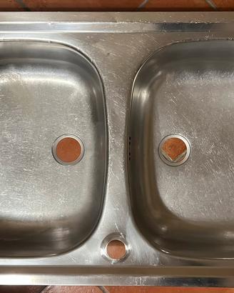 Lavello acciaio Franke cucina  due vasche 86x50
