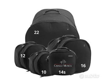 Set borse custodie per batteria imbottite e piatti