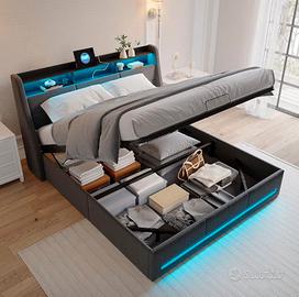letto con contenitore 