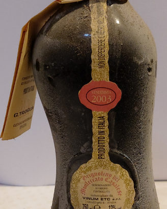 Bottiglia Vino Grignolino Troglia del 2003