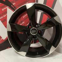 Cerchi audi rotor 18 pollici nero lucidi