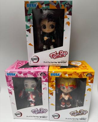 Set 3 Figure Demon Slayer Tip'n'Pop SEGA