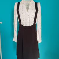 gonna nera con bretelle 