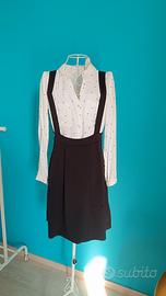 gonna nera con bretelle 