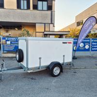 RIMORCHIO FURGONATO USATO CON RAMPA DI CARICO