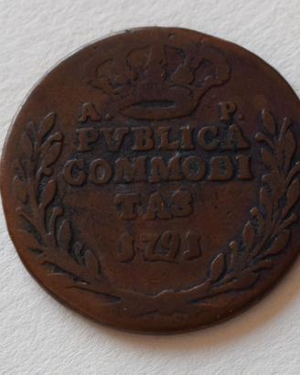 3 TORNESI 1791 REGNO DI NAPOLI – FERDINAND IV