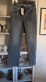 Pantaloni di jeans brillatinati