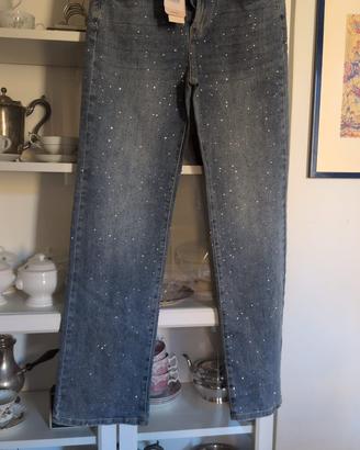 Pantaloni di jeans brillatinati