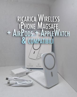 Ricarica Wireless 3 in 1 MagSafe 15W Apple iPhone