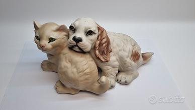 Cane gatto in ceramica firmati