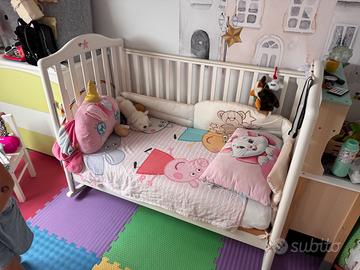 Lettino Pali Mod. Meggie con materassino, 2 sponde
