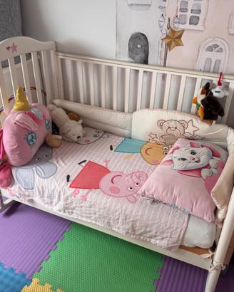 Lettino Pali Mod. Meggie con materassino, 2 sponde