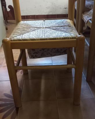 Sedie con seduta in paglia