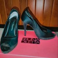 Décolleté Bruna Diletta tacco glitter nero n. 34