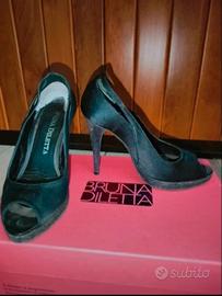 Décolleté Bruna Diletta tacco glitter nero n. 34