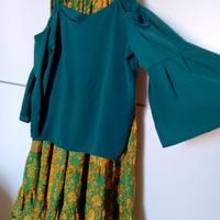 Set gonna seta + blusa