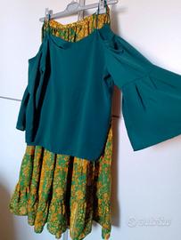 Set gonna seta + blusa