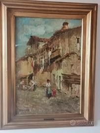 Quadro ad olio su tela di A. Bozzato
