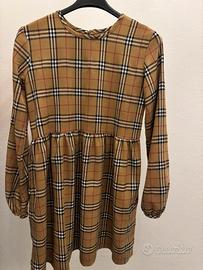 Vestito bambina fantasia iconica stile Burberry