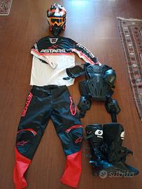 abbigliamento completo cross/enduro 