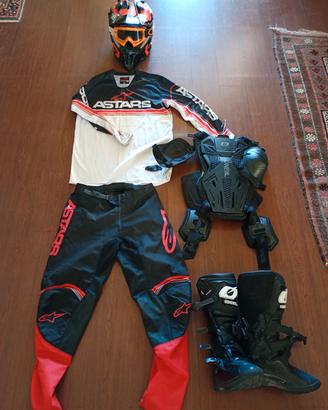 abbigliamento completo cross/enduro 