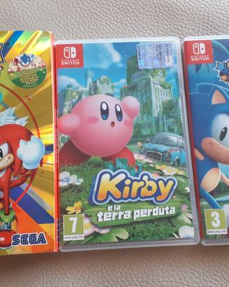KIRBY E LA TERRA PERDUTA, SONIC SUPERSTARS &MANIA+