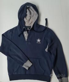 felpa blu con cappuccio CONVERSE