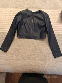 Giacchino ecopelle blu 