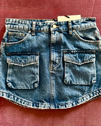Minigonna di jeans cargo Vicolo
